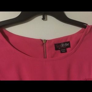 Fuchsia Gold Zipper W/lace bottom beautiful dress